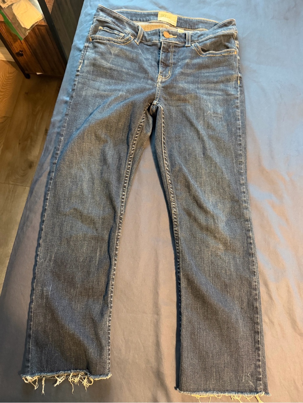 blue BKE denim jeans from Buckle featuring a straight Payton straight